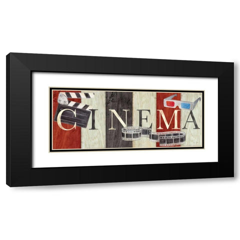Movie Cinema Signs II  Black Modern Wood Framed Art Print with Double Matting by Coulter, Cynthia