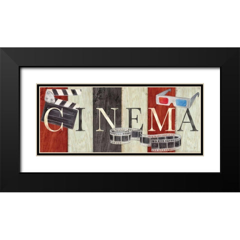 Movie Cinema Signs II  Black Modern Wood Framed Art Print with Double Matting by Coulter, Cynthia