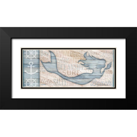 Ocean Life Mermaid Black Modern Wood Framed Art Print with Double Matting by Killeen, Jen