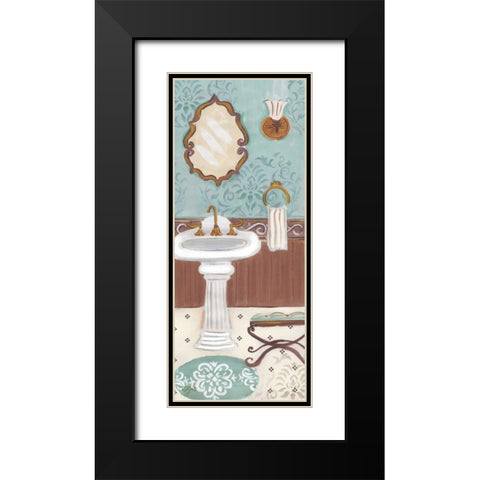 Fancy Bath Panel I Black Modern Wood Framed Art Print with Double Matting by Lyon, Rebecca