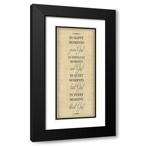 Bible Verse Panel II Black Modern Wood Framed Art Print with Double Matting by Hartworks