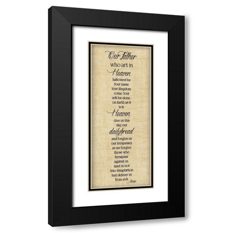 Bible Verse Panel III Black Modern Wood Framed Art Print with Double Matting by Hartworks