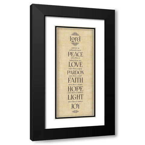 Bible Verse Panel IV Black Modern Wood Framed Art Print with Double Matting by Hartworks