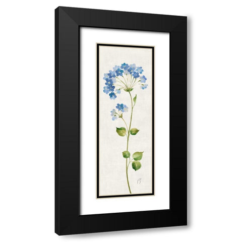 Airy Blues II Black Modern Wood Framed Art Print with Double Matting by Gladding, Pamela