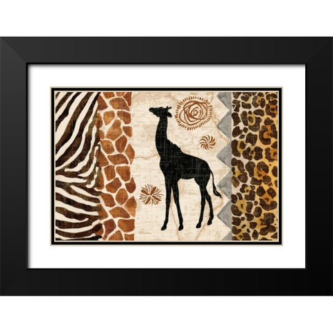 Safari Jungle Landscape Black Modern Wood Framed Art Print with Double Matting by Gladding, Pamela