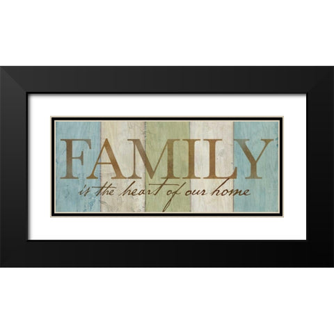 Family Sentiment Signs I Black Modern Wood Framed Art Print with Double Matting by Coulter, Cynthia