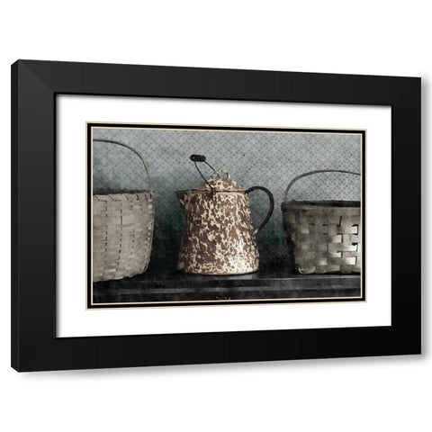 Farmhouse Black Modern Wood Framed Art Print with Double Matting by Romita, Denise