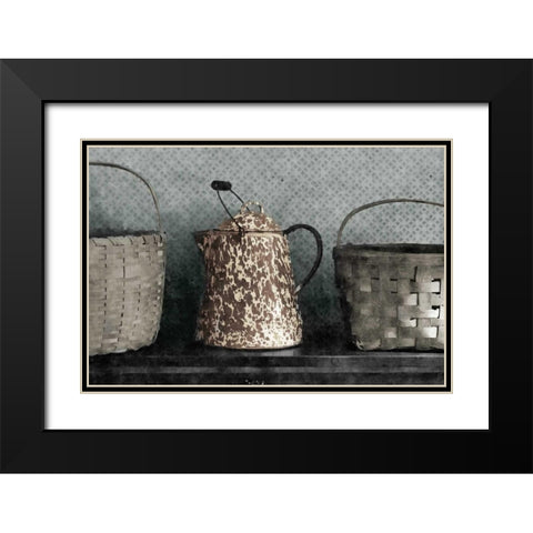 Farmhouse Black Modern Wood Framed Art Print with Double Matting by Romita, Denise