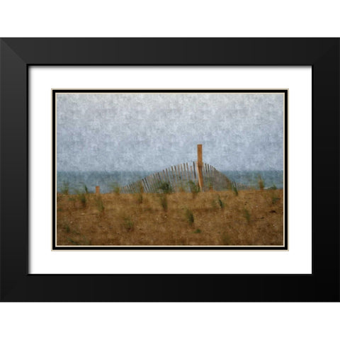 Sandy Beach Black Modern Wood Framed Art Print with Double Matting by Romita, Denise