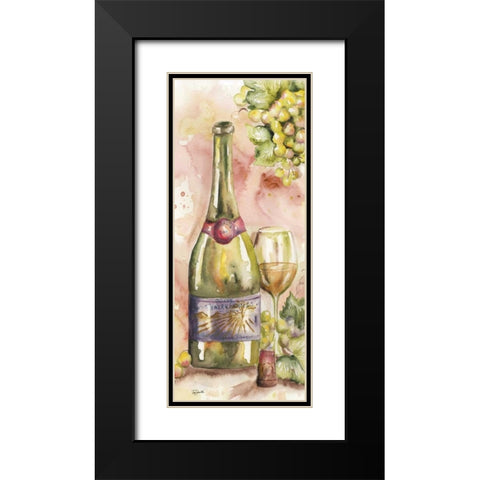 Watercolor Wine Panel II Black Modern Wood Framed Art Print with Double Matting by Tre Sorelle Studios