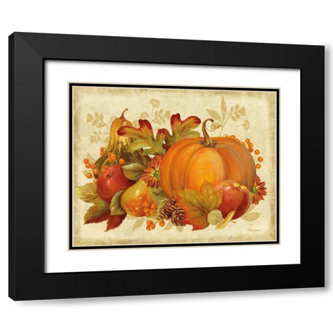 Harvest Bounty Rectangle Black Modern Wood Framed Art Print with Double Matting by Gladding, Pamela