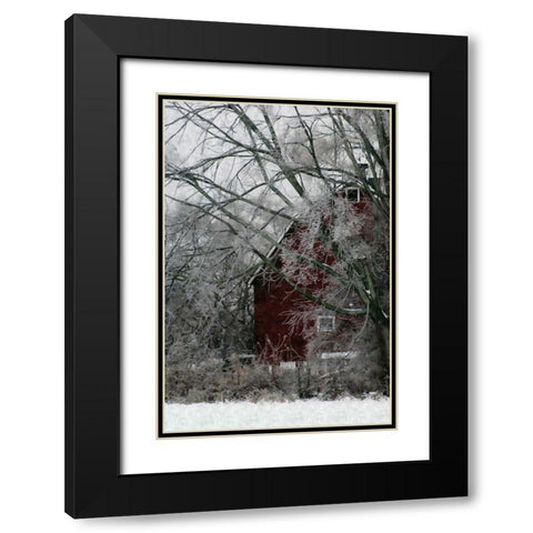 Sheltered Black Modern Wood Framed Art Print with Double Matting by Romita, Denise