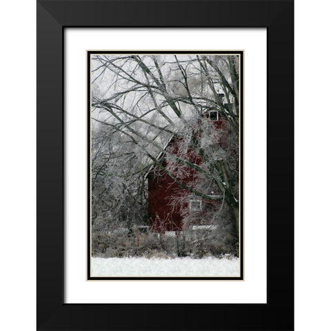 Sheltered Black Modern Wood Framed Art Print with Double Matting by Romita, Denise