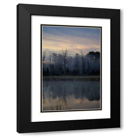 Misty Morning Black Modern Wood Framed Art Print with Double Matting by Romita, Denise