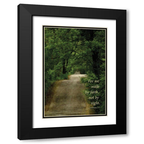 Through the Trees II Black Modern Wood Framed Art Print with Double Matting by Romita, Denise