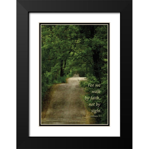 Through the Trees II Black Modern Wood Framed Art Print with Double Matting by Romita, Denise