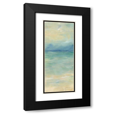 Ocean Reflections Panel II Black Modern Wood Framed Art Print with Double Matting by Coulter, Cynthia