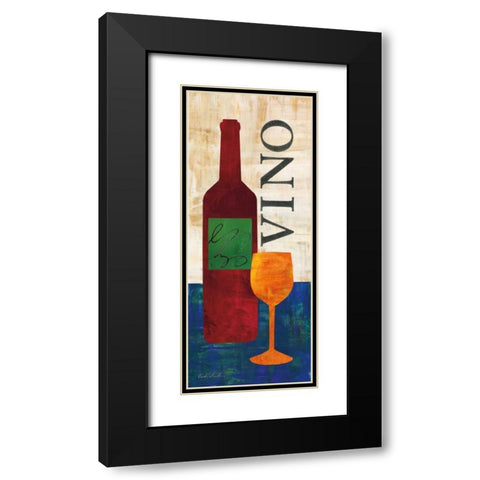 Wine and Vino I Black Modern Wood Framed Art Print with Double Matting by Dundon, Caitlin