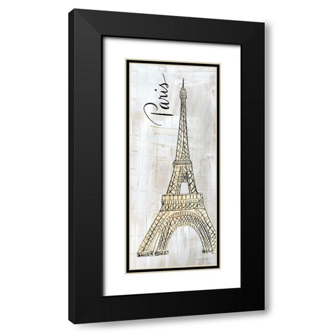 Around the World Panel I Black Modern Wood Framed Art Print with Double Matting by Dundon, Caitlin