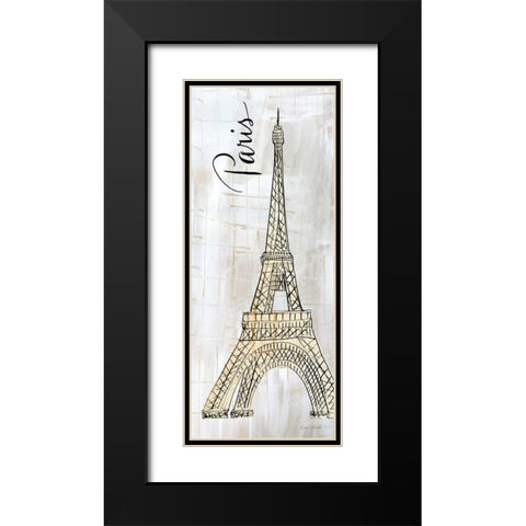 Around the World Panel I Black Modern Wood Framed Art Print with Double Matting by Dundon, Caitlin