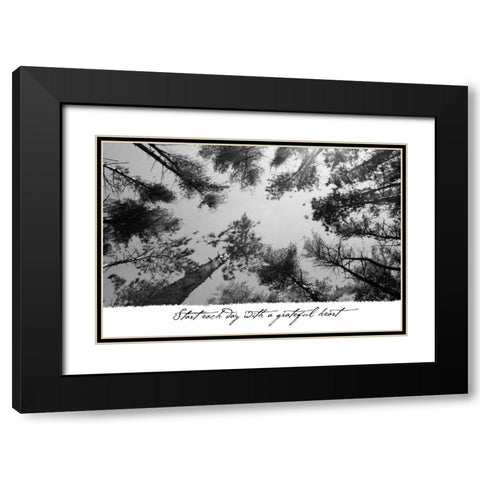 Start Each Day Black Modern Wood Framed Art Print with Double Matting by Romita, Denise