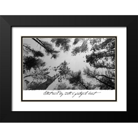Start Each Day Black Modern Wood Framed Art Print with Double Matting by Romita, Denise