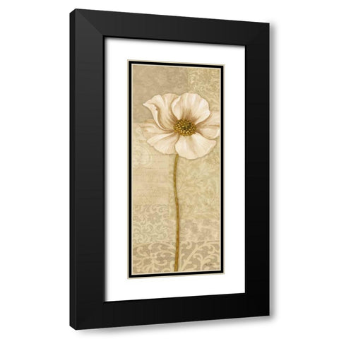Soft Bloom Panel I Black Modern Wood Framed Art Print with Double Matting by Gladding, Pamela