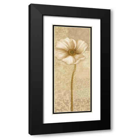 Soft Bloom Panel II Black Modern Wood Framed Art Print with Double Matting by Gladding, Pamela