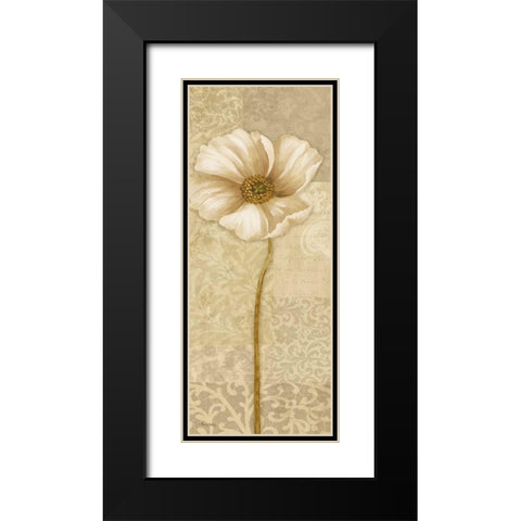 Soft Bloom Panel II Black Modern Wood Framed Art Print with Double Matting by Gladding, Pamela