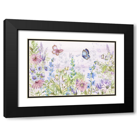 Butterfly  Trail I Black Modern Wood Framed Art Print with Double Matting by Tre Sorelle Studios