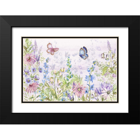 Butterfly  Trail I Black Modern Wood Framed Art Print with Double Matting by Tre Sorelle Studios