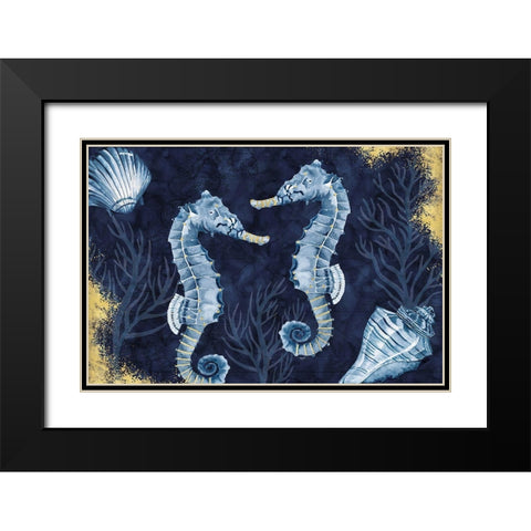 Deep  Blue Sea IV on Blue Gold Black Modern Wood Framed Art Print with Double Matting by Reed, Tara