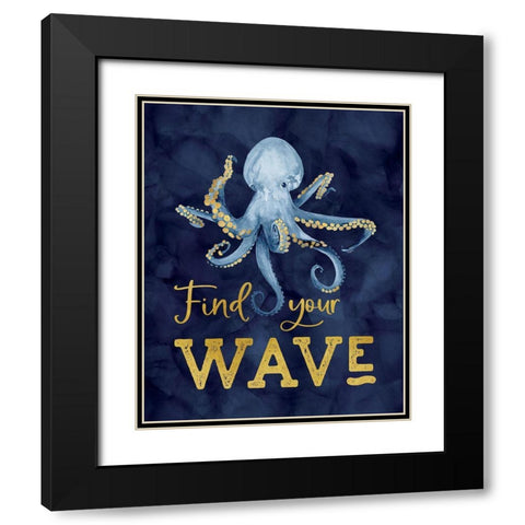 Deep  Blue Sea IX on Navy Black Modern Wood Framed Art Print with Double Matting by Reed, Tara