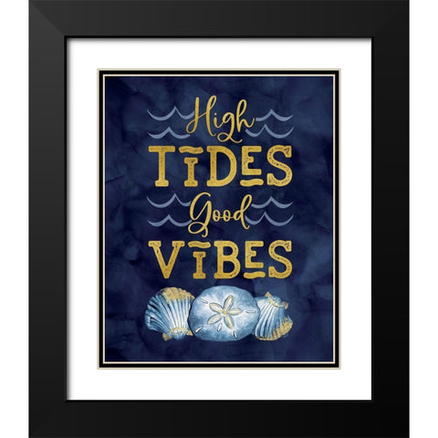 Deep  Blue Sea X on Navy Black Modern Wood Framed Art Print with Double Matting by Reed, Tara