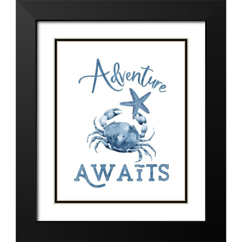 Deep  Blue Sea XIII on White Black Modern Wood Framed Art Print with Double Matting by Reed, Tara