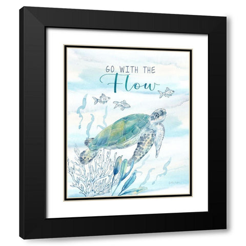 Great Blue Sea XVII Black Modern Wood Framed Art Print with Double Matting by Coulter, Cynthia