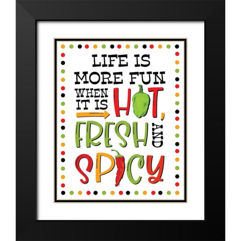Hot And Spicy VI Black Modern Wood Framed Art Print with Double Matting by Reed, Tara