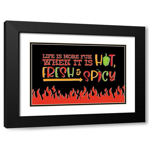 Hot And Spicy XII Black Modern Wood Framed Art Print with Double Matting by Reed, Tara
