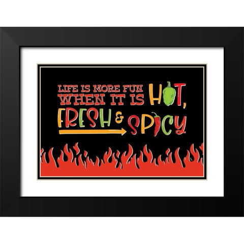 Hot And Spicy XII Black Modern Wood Framed Art Print with Double Matting by Reed, Tara