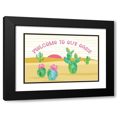 Playful Cactus IX Black Modern Wood Framed Art Print with Double Matting by Reed, Tara