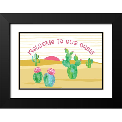 Playful Cactus IX Black Modern Wood Framed Art Print with Double Matting by Reed, Tara