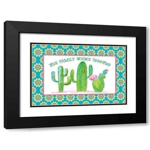 Playful Cactus X Black Modern Wood Framed Art Print with Double Matting by Reed, Tara