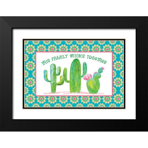 Playful Cactus X Black Modern Wood Framed Art Print with Double Matting by Reed, Tara