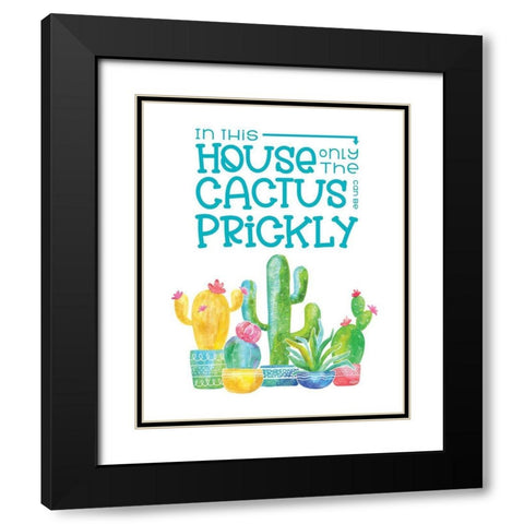 Playful Cactus XI Black Modern Wood Framed Art Print with Double Matting by Reed, Tara