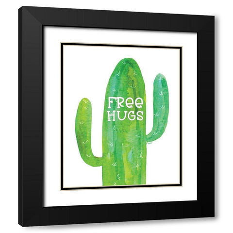 Playful Cactus XII Black Modern Wood Framed Art Print with Double Matting by Reed, Tara