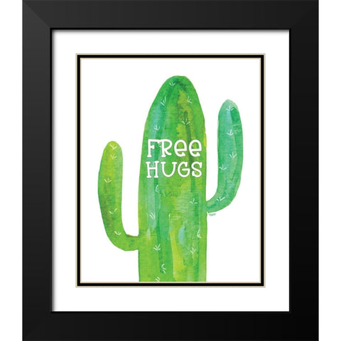 Playful Cactus XII Black Modern Wood Framed Art Print with Double Matting by Reed, Tara