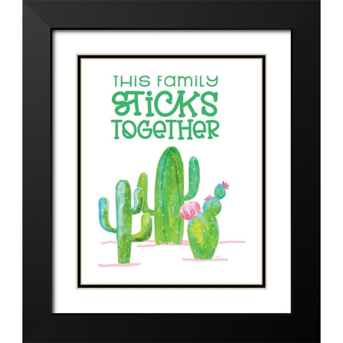 Playful Cactus XIII Black Modern Wood Framed Art Print with Double Matting by Reed, Tara