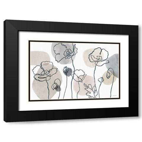 Think  Neutral 01A Black Modern Wood Framed Art Print with Double Matting by Audit, Lisa