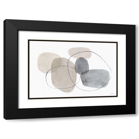 Think  Neutral 06A Black Modern Wood Framed Art Print with Double Matting by Audit, Lisa