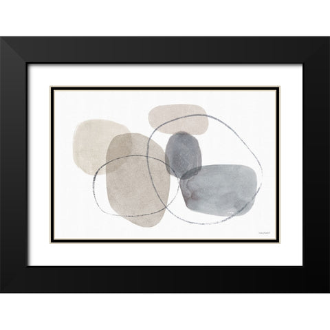 Think  Neutral 06A Black Modern Wood Framed Art Print with Double Matting by Audit, Lisa